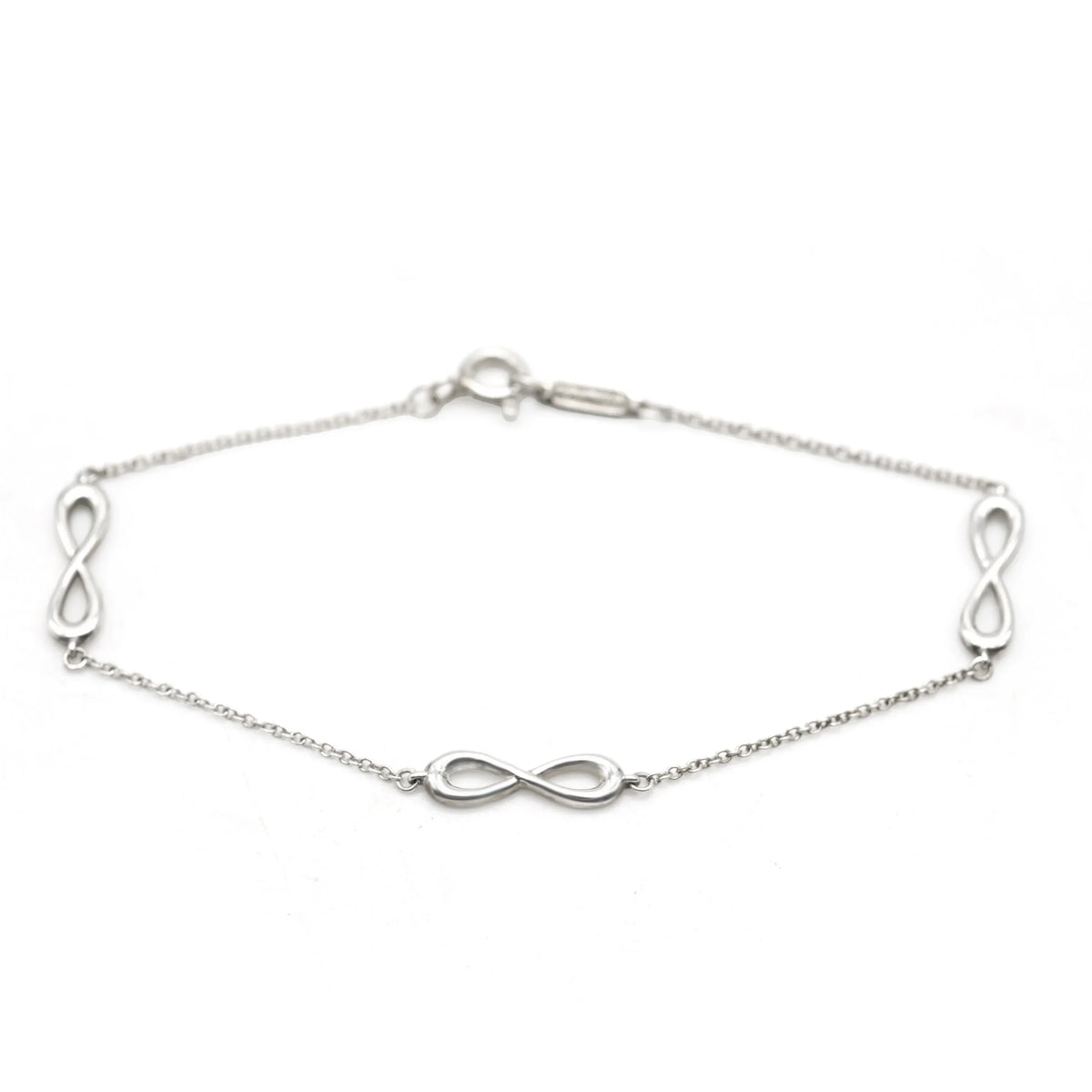 & Bracelet Co. Tiffany Infinity Silver 3 Pre-Owned Stations in Sterling