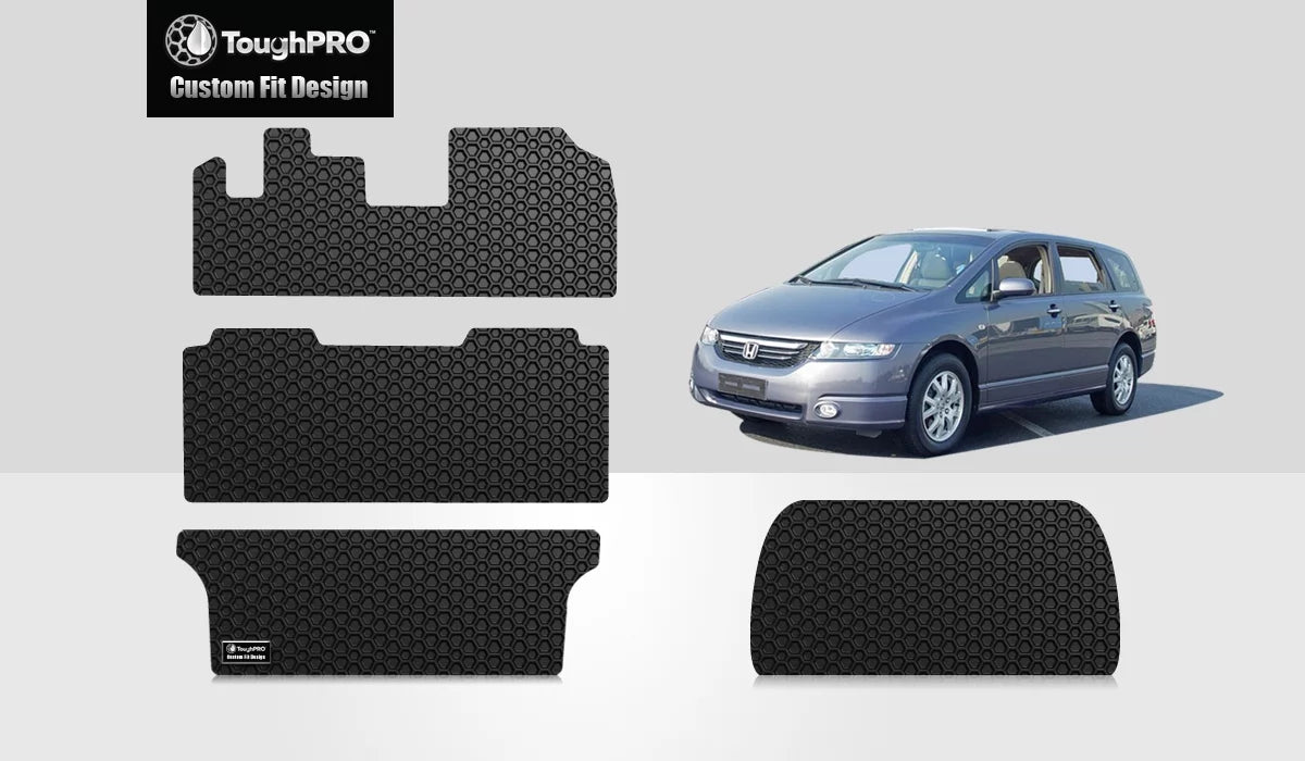 '- Black All USA) Cargo Heavy (Made - Compatible Set with - with ToughPRO Full 2001 Odyssey HONDA in - Rubber Mats Duty climate