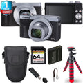 '+ Tripod Canon Camera Digital + G7 - 64GB 1 Yr PowerShot (Silver) X III Warranty Mark Spider