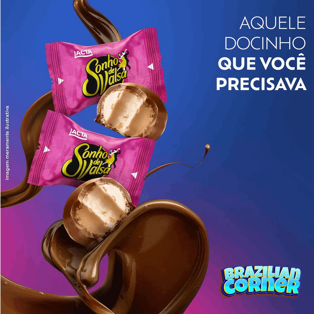 '+ Ouro Lacta Branco 1Kg - Bundle Corner 1kg Sonho De Valsa Bombom Brazilian