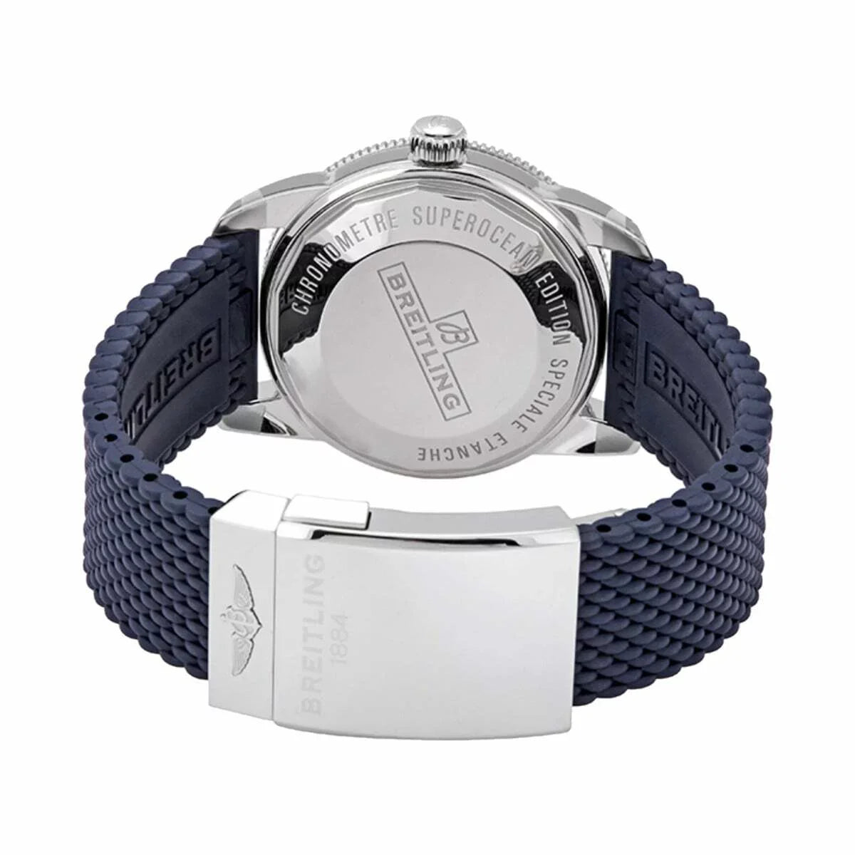 '- Blue Dial Watch AB2010161C1S1 42 Rubber mm Heritage Breitling Blue Men's Chronometer Superocean II