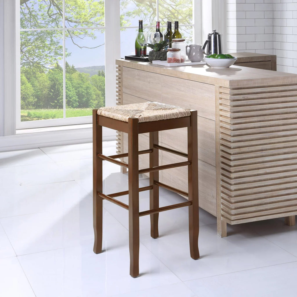 '- Rush Stool Boraam Square 29 Bar in.